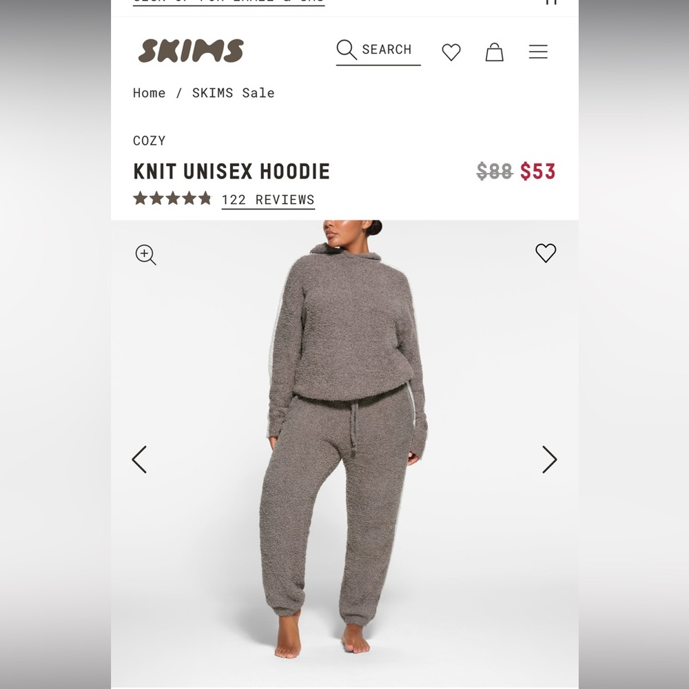 SKIMS Knit Unisex Hoodie